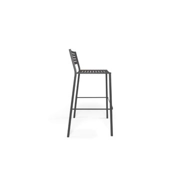 barstool / outside in Steel - Collection Segno by Emu - view 3