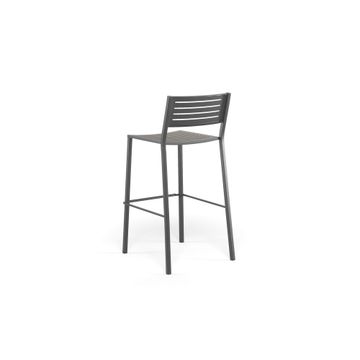 barstool / outside in Steel - Collection Segno by Emu - view 4