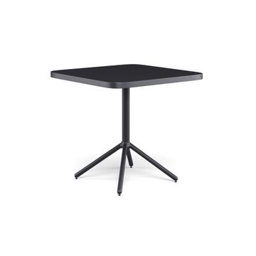 square border collapsible table 70x70 / outside in Aluminium - Collection Grace by Emu - view 2