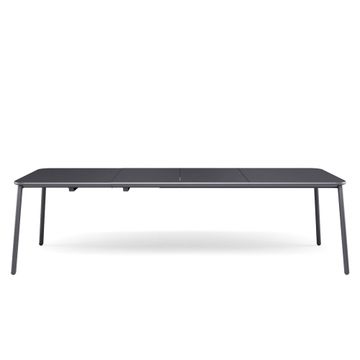 extendable table with aluminum top / outside in Aluminium - Collection Yard by Emu - view 2