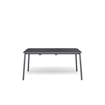 extendable table with aluminum top / outside in Aluminium - Collection Yard by Emu - view 4