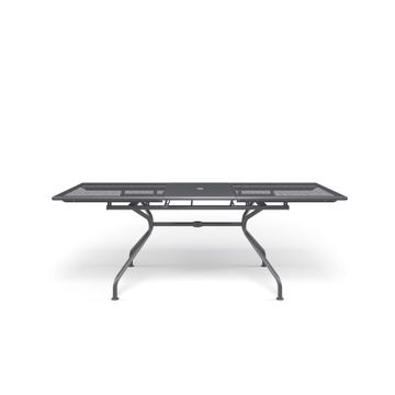 extensible table 160+50x90 / outside in Steel - Collection Athena by Emu - view 2