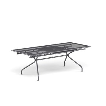 extensible table 230+70x100 / outside in Steel - Collection Athena by Emu - view 3