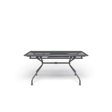 extensible table 160+50x90 / outside in Steel - Collection Athena by Emu - view 4