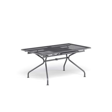 extensible table 160+50x90 / outside in Steel - Collection Athena by Emu - view 3