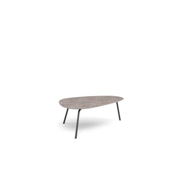 coffee table with ceramic top 48x48 / outside in Aluminium, Porcelain stoneware - Collection Terramare by Emu - view 9
