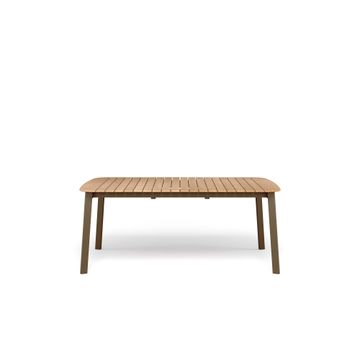 Shine Extensible table with teak top 180+56+56x100 by Emu - view 2