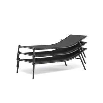 stackable sunbed / outside in Aluminium, emu-tex - Collection Terramare by Emu - view 2