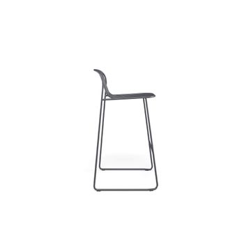barstool / outside in Steel - Collection Riviera by Emu - view 3