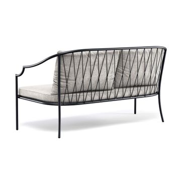 two seats sofa / outside in Steel - Collection Como by Emu - view 4