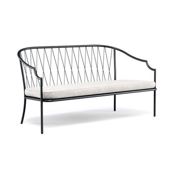 two seats sofa / outside in Steel - Collection Como by Emu - view 5