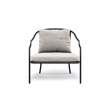 lounge chair / outside in Steel - Collection Como by Emu - view 3