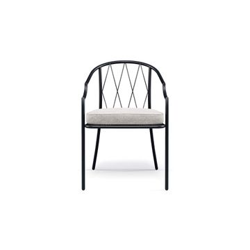 armchair / outside in steel - Collection Como by Emu - view 2