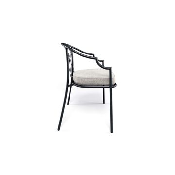 armchair / outside in steel - Collection Como by Emu - view 3