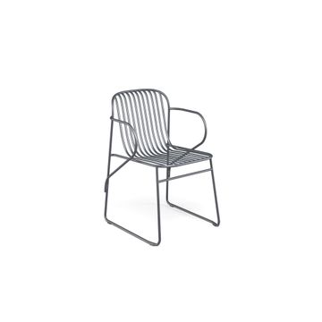 barstool / outside in Steel - Collection Riviera by Emu - view 8