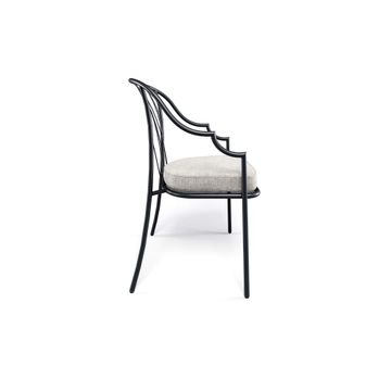 tall back armchair / outside in Steel - Collection Como by Emu - view 3