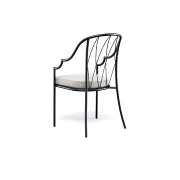 tall back armchair / outside in Steel - Collection Como by Emu - view 4
