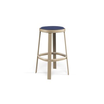 barstool / outside in Steel - Collection Thor by Emu - view 5