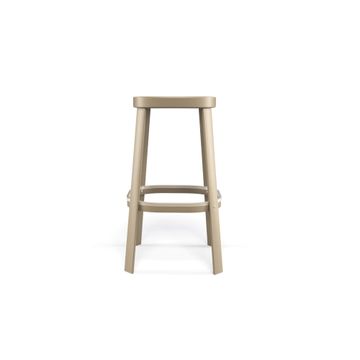 barstool / outside in Steel - Collection Thor by Emu - view 3