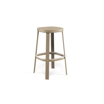 barstool / outside in Steel - Collection Thor by Emu - view 4