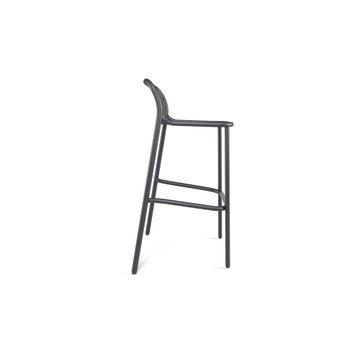 barstool / outside in Aluminium - Collection Yard by Emu - view 3