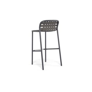 barstool / outside in Aluminium - Collection Yard by Emu - view 4