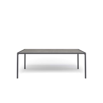 gres top rectangular table / outside in Aluminium - Collection Terramare by Emu - view 2