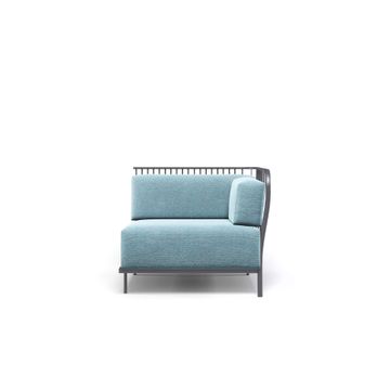 right terminal module / outside in Steel, Fabrics Basic, Fabrics Standard, Fabrics exclusive - Collection Cannole by Emu - view 2