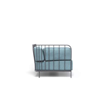 left terminal module / outside in Steel, Fabrics Basic, Fabrics Standard, Fabrics exclusive - Collection Cannole by Emu - view 3