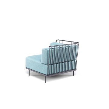 left terminal module / outside in Steel, Fabrics Basic, Fabrics Standard, Fabrics exclusive - Collection Cannole by Emu - view 4