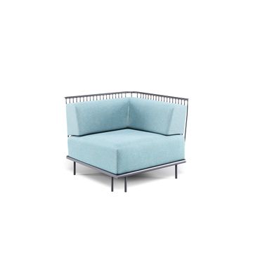 pouffe / outside in Steel, Fabrics Basic, Fabrics Standard, Fabrics exclusive - Collection Cannole by Emu - view 9