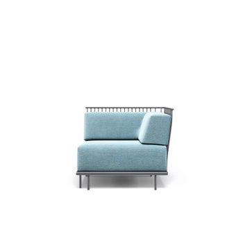 angular module / outside in Steel, Fabrics Basic, Fabrics Standard, Fabrics exclusive - Collection Cannole by Emu - view 2