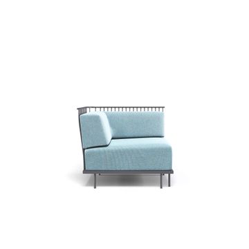 angular module / outside in Steel, Fabrics Basic, Fabrics Standard, Fabrics exclusive - Collection Cannole by Emu - view 3