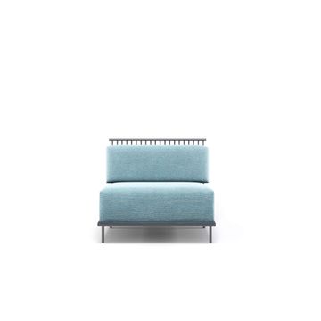 linear module / outside in Steel, Fabrics Basic, Fabrics Standard, Fabrics exclusive - Collection Cannole by Emu - view 2