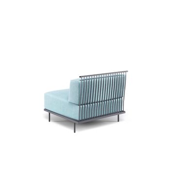linear module / outside in Steel, Fabrics Basic, Fabrics Standard, Fabrics exclusive - Collection Cannole by Emu - view 4