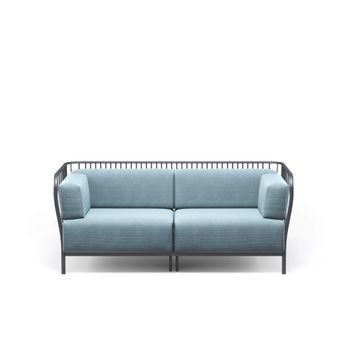 pouffe / outside in Steel, Fabrics Basic, Fabrics Standard, Fabrics exclusive - Collection Cannole by Emu - view 6