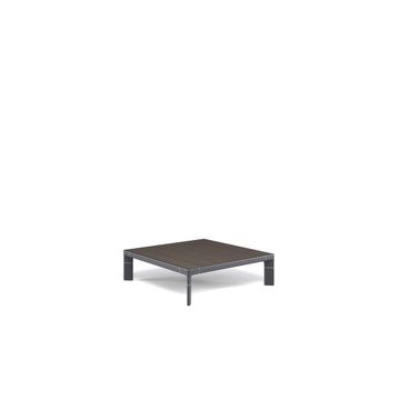low table 132x57 bamboo / outside in Aluminium, Bamboo - Collection Tami by Emu - view 2