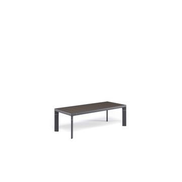 low table 89x86 bamboo / outside in Aluminium, Bamboo - Collection Tami by Emu - view 2