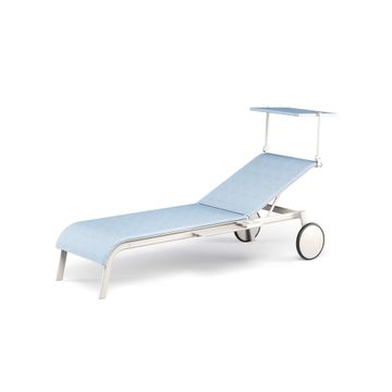 stackable sunbed with accessories / outside in Aluminium, emu-tex - Collection Tiki by Emu - view 2