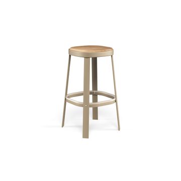 dining stool / outside in Steel - Collection Thor by Emu - view 6