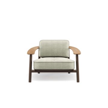 1-seater sofa alu-teak / outside in - Collection Twins by Emu - view 2