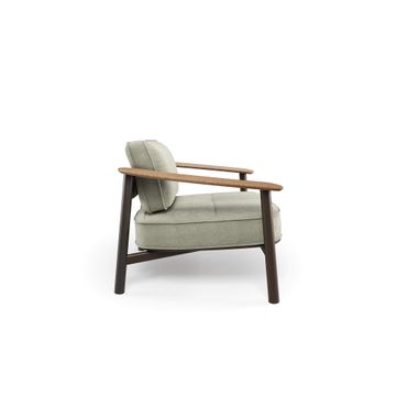 1-seater sofa alu-teak / outside in - Collection Twins by Emu - view 3