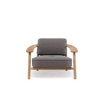 1-seater sofa Teak / outdoor in Teak - Collezione Twins by Emu - view 2