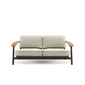 2-seater sofa alu-teak / outside in - Collection Twins by Emu - view 2
