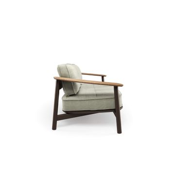 2-seater sofa alu-teak / outside in - Collection Twins by Emu - view 3