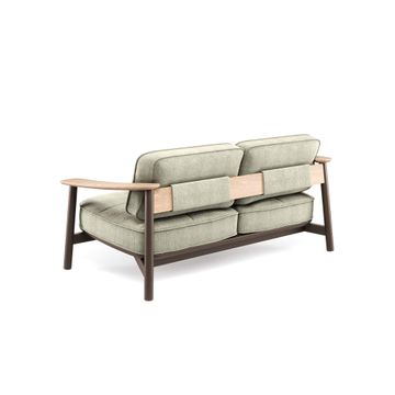 2-seater sofa alu-teak / outside in - Collection Twins by Emu - view 4