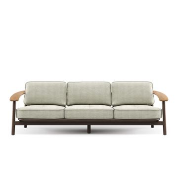 3-seater sofa alu-teak / outside in - Collection Twins by Emu - view 2
