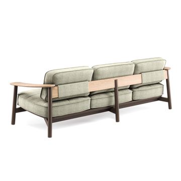3-seater sofa alu-teak / outside in - Collection Twins by Emu - view 4