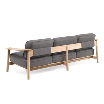 3-seater sofa Teak / esterno in Teak - Collezione Twins by Emu - view 4