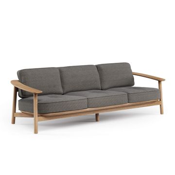 2-seater sofa Teak / esterno in Teak - Collezione Twins by Emu - view 6